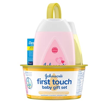 Johnson's First Touch Baby Gift Set - Gentle Bath Essentials for Newborns