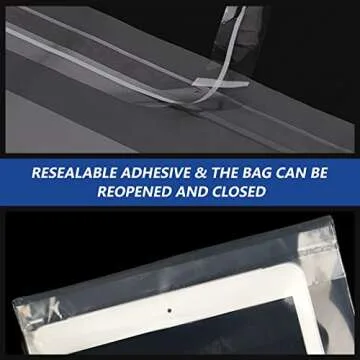 100 Count iMailer Clear Plastic Resealable Poly Bags