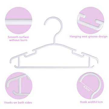 GoodtoU Baby Hangers - Sturdy Plastic Toddler Clothes Hangers