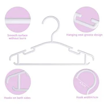 GoodtoU Baby Hangers - Sturdy Plastic Toddler Clothes Hangers