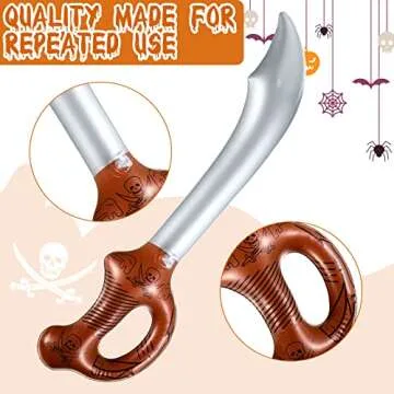 JaGely Pirate Party Set, 80 Pcs Caribbean Pirate Costume Includes 20 Hats, 20 Eye Patches, 20 Inflatable Swords, 20 Telescopes for Pirate Themed Parties, Halloween, Cosplay, Dress Up Games