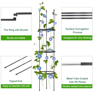 Adjustable Garden Trellis and Tomato Cages for All Plants