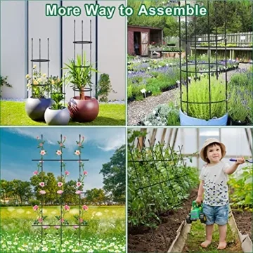 Adjustable Garden Trellis and Tomato Cages for All Plants
