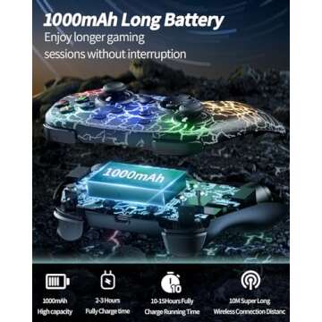 Wireless Switch Controller 2 Pack with LED and Turbo Functions