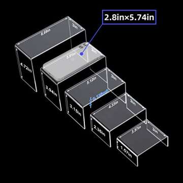 ihomecooker 10 Pc Clear Acrylic Display Risers Showcase for Shoe Risers Retail Stand Cupcake Stand D...