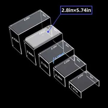 10-Piece ihomecooker Clear Acrylic Display Risers for Shoe, Cupcake & Retail Stands