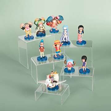 ihomecooker 10 Pc Clear Acrylic Display Risers Showcase for Shoe Risers Retail Stand Cupcake Stand Dessert Stand