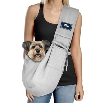 CUBY Dog and Cat Sling Carrier - Hands Free Reversible Pet Papoose Bag - Soft Pouch and Tote Design ...