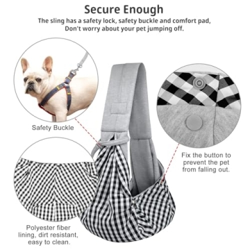 CUBY Dog and Cat Sling Carrier Soft Reversible Pouch