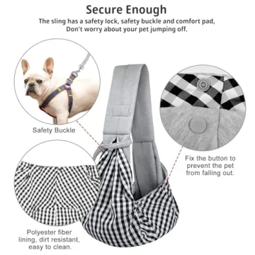 CUBY Dog and Cat Sling Carrier Soft Reversible Pouch