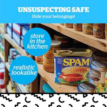 BigMouth Inc Fake SPAM Can Diversion Safe - Hidden Safe for Money Stash - Secret Compartment and Hid...