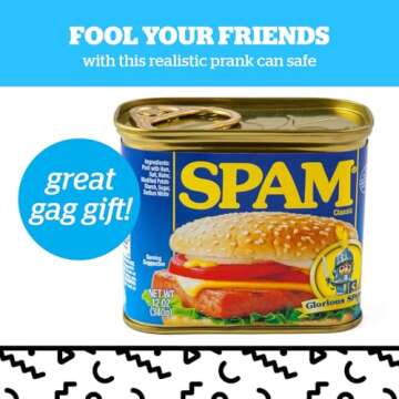 BigMouth Inc Fake SPAM Can Diversion Safe - Hidden Safe for Money Stash - Secret Compartment and Hidden Storage Fun Gag Gift Prank & Book Safe Alternative - 3"x3"x4.5"