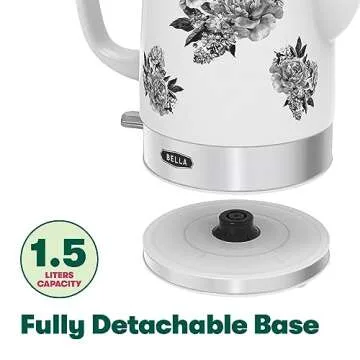 BELLA 1.5L Electric Ceramic Kettle, Black Floral