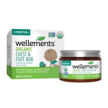 Wellements Organic Baby Chest and Foot Rub | Soothes and Comforts with Eucalyptus and Lavender | Cer...