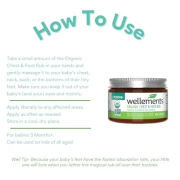 Wellements Organic Baby Chest & Foot Rub for Gentle Relief