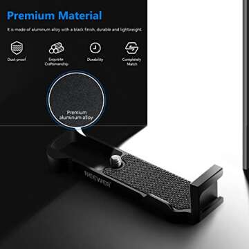 Neewer Metal Bracket Compatible with Canon G7X Mark II & Mark III, Camera Extension Base Plate with ...