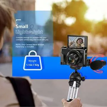 Neewer Metal Bracket Compatible with Canon G7X Mark II & Mark III, Camera Extension Base Plate with 1/4" Tripod Mount, Microphone Stand LED Light Vlogging Accessories