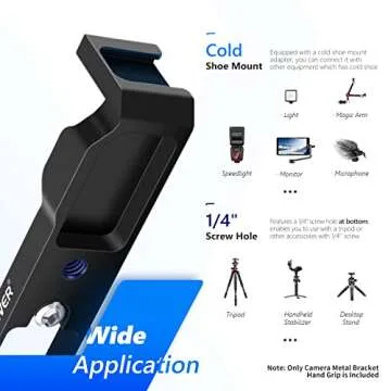 Neewer Metal Bracket Compatible with Canon G7X Mark II & Mark III, Camera Extension Base Plate with 1/4" Tripod Mount, Microphone Stand LED Light Vlogging Accessories