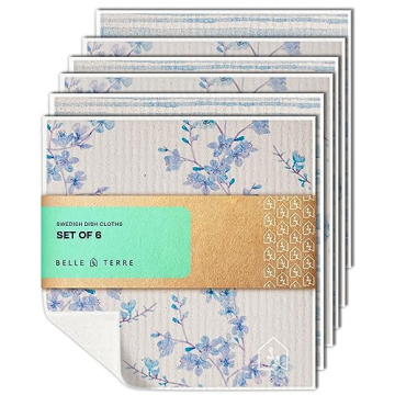 Eco-Friendly Swedish Dish Cloths - Reusable, Absorbent & Stylish 6 Pack