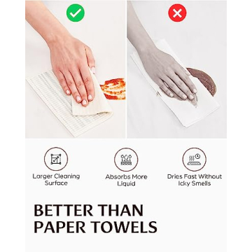 Reusable Swedish Dish Cloths - Eco-Friendly & Absorbent 6 Pack