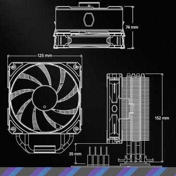 Cooler Master Hyper 212 Black CPU Air Cooler for Efficient Cooling