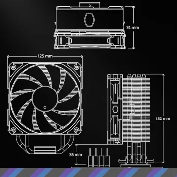 Cooler Master Hyper 212 Black CPU Air Cooler for Efficient Cooling