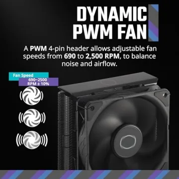 Cooler Master Hyper 212 Black CPU Air Cooler for Efficient Cooling