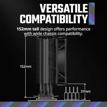 Cooler Master Hyper 212 Black CPU Air Cooler for Efficient Cooling