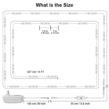 LPHUMEX 14ft Dimmable LED Vanity Lights Kit for Makeup