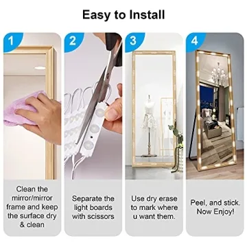 LPHUMEX 14ft Dimmable LED Vanity Lights Kit for Makeup