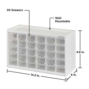 BLACK+DECKER Storage Organizer, 30 Drawer Modular Storage System, Easily Stackable (BDST40730FF)