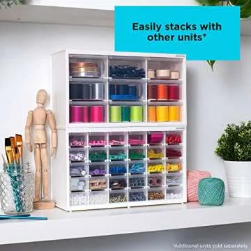 BLACK+DECKER Storage Organizer, 30 Drawer Modular Storage System, Easily Stackable (BDST40730FF)