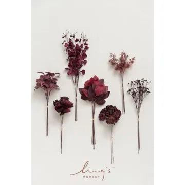 35pcs Ling's Moment Burgundy Floral Stems Set for Weddings