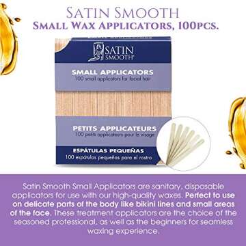Satin Smooth Hair Waxing Applicators 200 Pack for All Areas