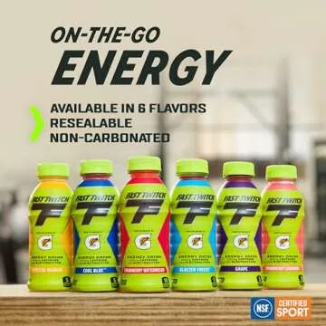 Fast Twitch Energy drink from Gatorade, Strawberry Watermelon, 12 Oz Bottles,(Pack of 12), 200mg Caffeine, Zero Sugar, Electrolytes