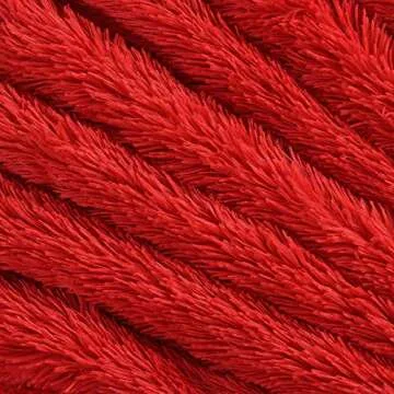 HOMORE Soft Fluffy Blanket Fuzzy Sherpa Plush Cozy Faux Fur Throw Blankets for Bed Couch Sofa Chair Decorative, 60''x80'' Red