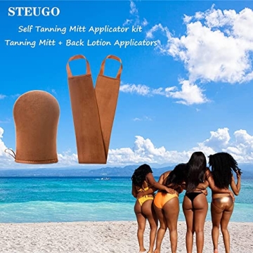 STEUGO Tanning Mitt Kit for Streak-Free Glow - Easy Use