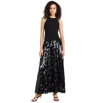 SIMONMILLER Women's Memphis Crepe Sequin Dress - Elegant Evening Glamour
