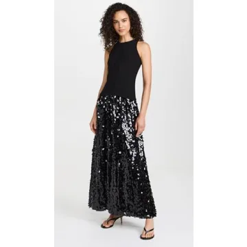Elegant SIMONMILLER Women's Memphis Crepe Sequin Dress
