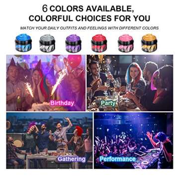 6 Colors Temporary Hair Dye Wax - Hair Wax Color Silver Grey Red Purple Blue Pink Gold Temporary Hair Dye Instant Natural Matte Hairstyle Cream coloring for Men Women Kids Party Cosplay Date Halloween