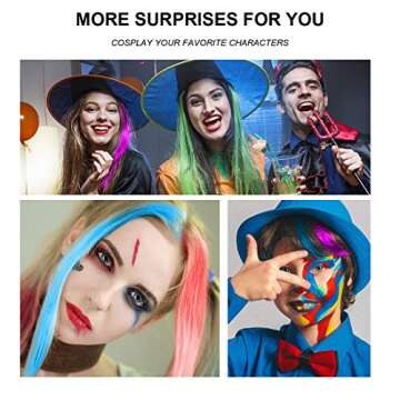 6 Colors Temporary Hair Dye Wax - Hair Wax Color Silver Grey Red Purple Blue Pink Gold Temporary Hair Dye Instant Natural Matte Hairstyle Cream coloring for Men Women Kids Party Cosplay Date Halloween