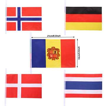 SATINIOR 200 Country Flags 164 ft International String Flags Bunting Banner World Flag Pennant Banner for Sports Game Events Grand Openings