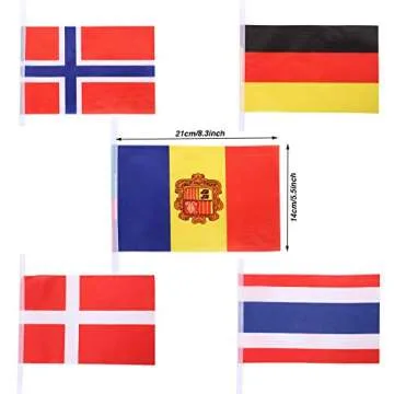 SATINIOR 200 Country Flags 164 ft International String Flags Bunting Banner World Flag Pennant Banner for Sports Game Events Grand Openings