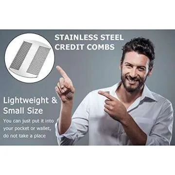 Versatile Boao 2 Pieces Stainless Steel Hair Combs