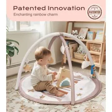 Colorful Baby Play Gym Mat with Detachable Toys and Cards