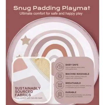 Colorful Baby Play Gym Mat with Detachable Toys and Cards