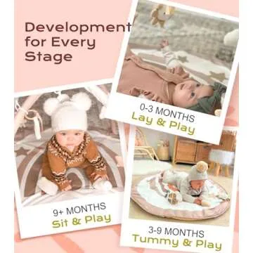 Colorful Baby Play Gym Mat with Detachable Toys and Cards