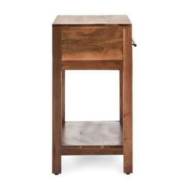 Kosas Home Wren One-Drawer Mango Wood End Table in Natural Brown