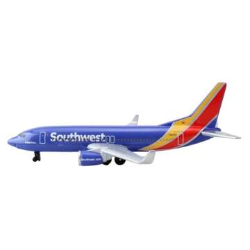 Daron Southwest Airlines Airport Playset with Die-Cast Metal Model Airplane with Plastic Parts, Cars and Transportation Toys for Kids Ages 3+