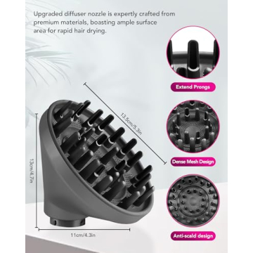 Upgraded Diffuser for Dyson Airwrap, Hair Dryer Attachment